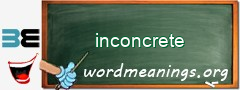WordMeaning blackboard for inconcrete